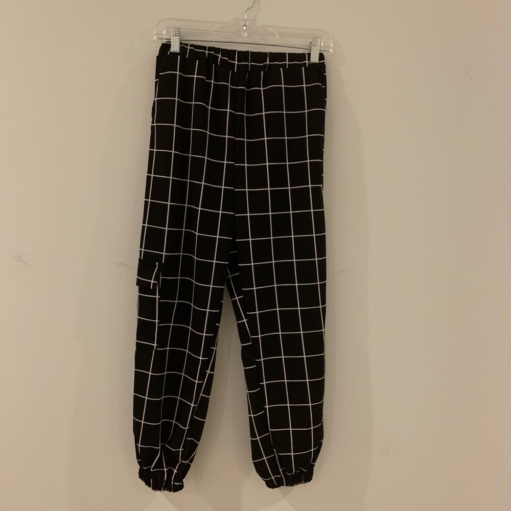 NWT Zaful black white pant small